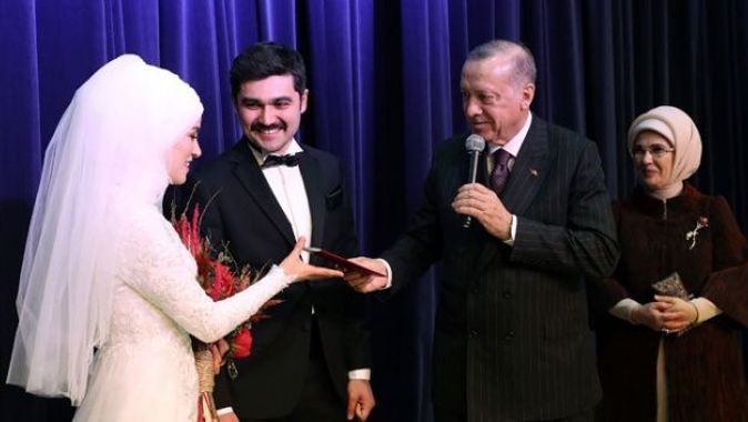 Cumhurbaşkanı Erdoğan Üsküdar’da nikah törenine katıldı