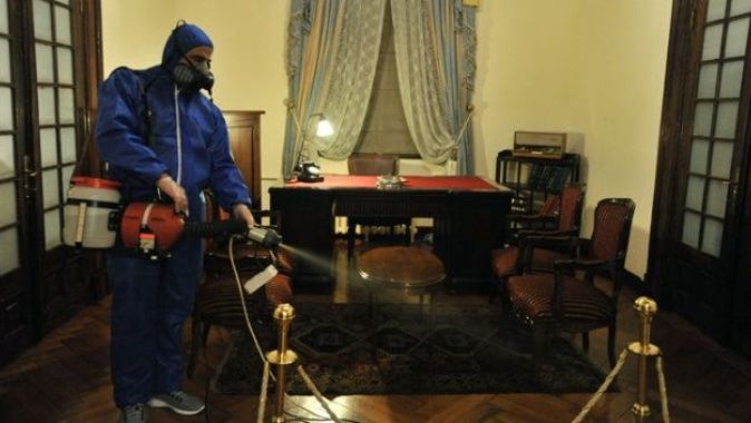 Kültür ve Turizm Bakanlığına bağlı müzeler dezenfekte ediliyor