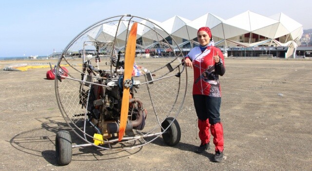 O Türkiye&#039;nin tek kadın paratrike pilotu!