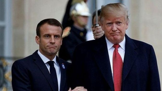 Trump ve Macron, koronavirüsü görüştü