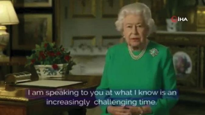 İngiltere Kraliçesi II. Elizabeth korona gündemiyle ulusa seslendi