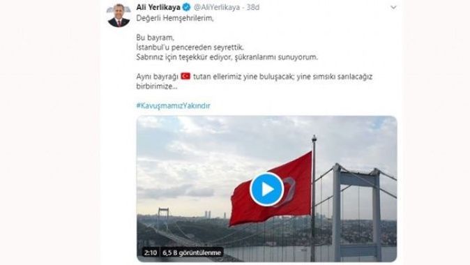 İstanbul Valisinden anlamlı bayram mesajı