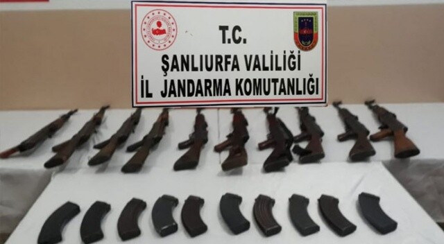 Şanlıurfa&#039;da jandarmanın düzenlediği operasyonda 10 adet uzun namlulu silah ele geçirildi