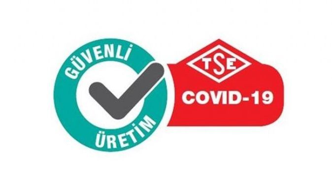 Covid-19 logosu ile güvenli üretim