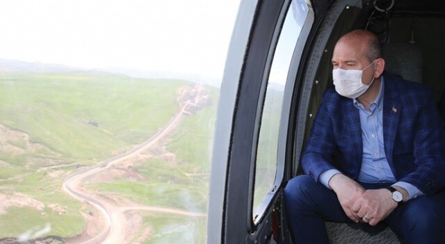 İçişleri Bakanı Soylu, İran sınırında incelemelerde bulundu