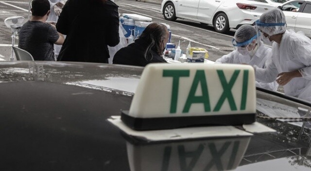 Sao Paulo’da taksi şoförleri hızlı test kitleriyle kontrol ediliyor