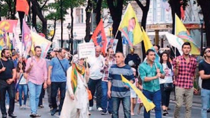 Viyana sokaklarında PKK’dan  alçak tahrik