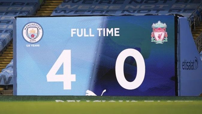 Manchester City, Premier Lig şampiyonu Liverpool&#039;u 4 golle yendi