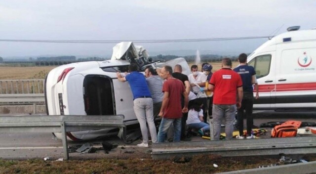 Samsun&#039;da trafik kazası: 5 kişi ağır yaralı