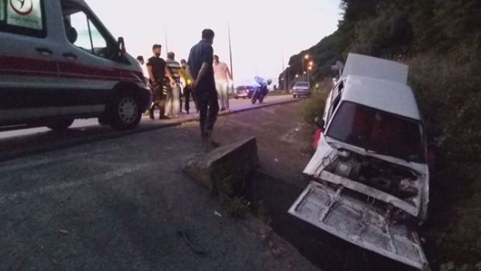 Zonguldak’ta otomobil su kanalına düştü: 2 yaralı