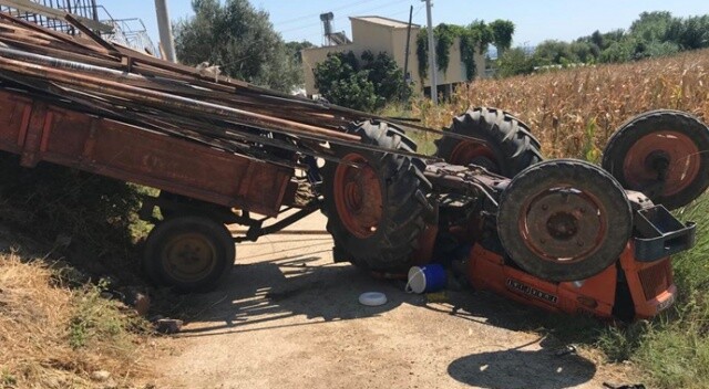 Devrilen traktörün altında kalan çiftçi hayatını kaybetti!
