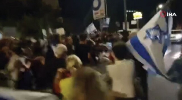 Kudüs’teki Netanyahu karşıtı protestolarda göstericilere polis müdahalesi