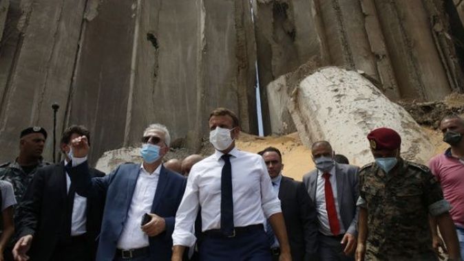 Macron patlamanın yaşandığı Beyrut&#039;ta