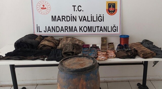 Mardin&#039;de terör örgütü PKK&#039;ya ait mühimmat ve yaşam malzemesi ele geçirildi