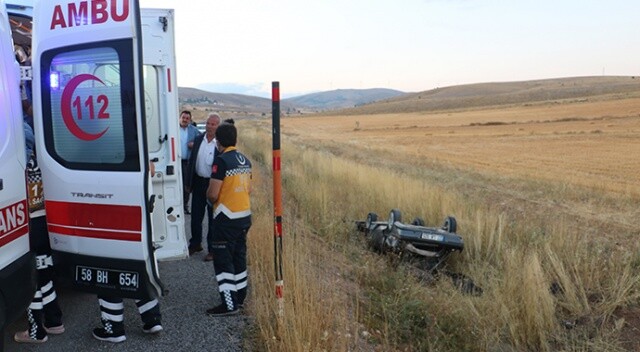 Sivas’ta otomobil şarampole uçtu: 1 ölü, 3 yaralı