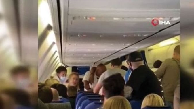 Uçakta maske takmayan 2 yolcu darp edildi!