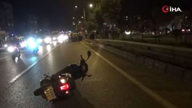 Bursa&#039;da motosiklete otomobil çarptı: 2 ağır yaralı