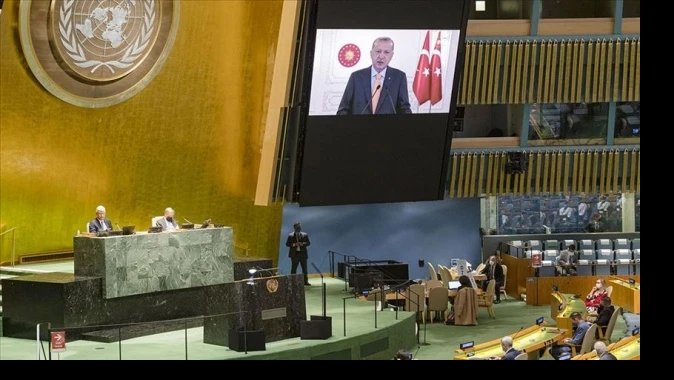 Cumhurbaşkanı Erdoğan&#039;ın İsrail eleştirileri, BM&#039;de salonu terk ettirdi