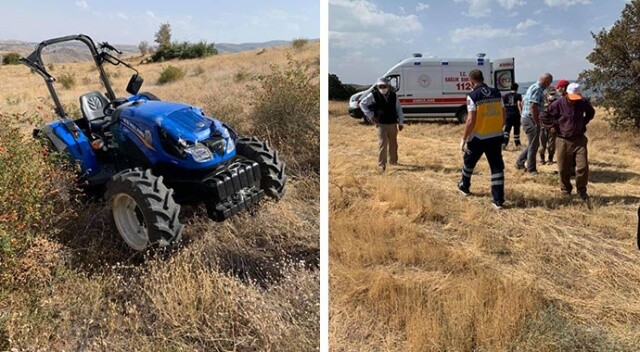 Sivas’ta traktör şarampole devrildi: 4 yaralı