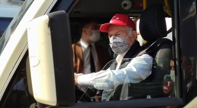 Başkan Atila Aydıner&#039;den tebdili kıyafetle minibüslerde pandemi denetimi