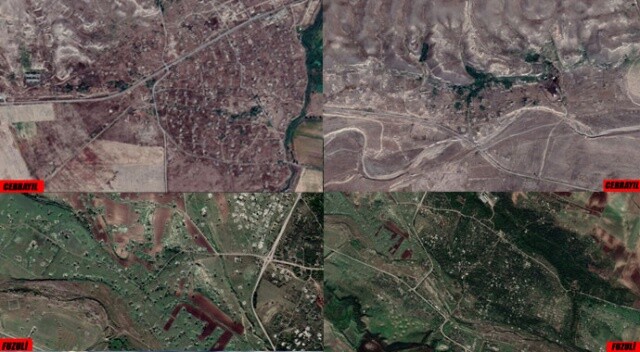 İşgalci Ermenistan&#039;ın Karabağ&#039;daki vahşeti uydu fotoğraflarında