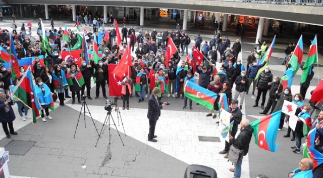 İsveç’te Ermenistan’ın Azerbaycan’a saldırıları protesto edildi