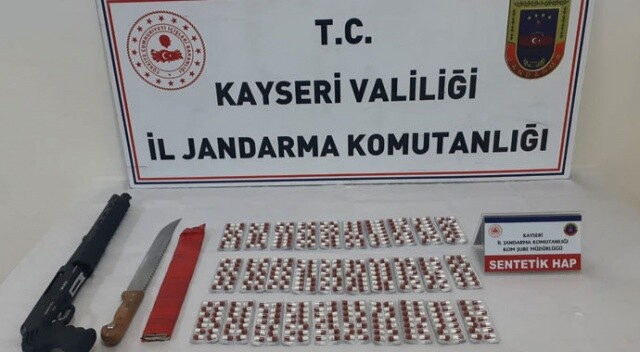 Kayseri&#039;de 400 adet uyuşturucu hap ele geçirildi