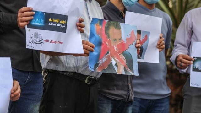 Libya&#039;da Macron yönetiminin İslam karşıtı tutumu protesto edildi