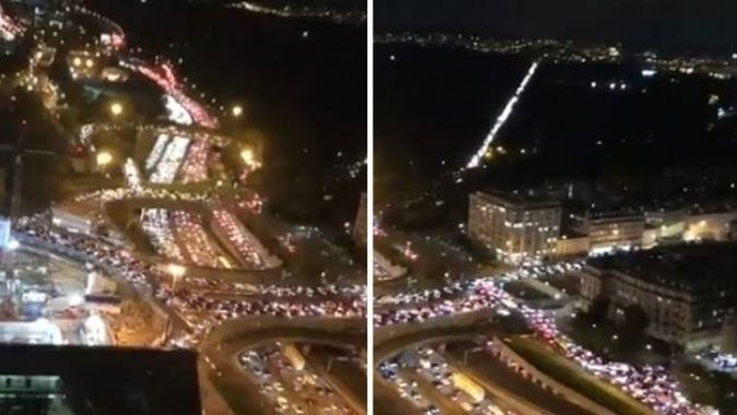 Paris’ten kaçış! Kısıtlama öncesinde yüz binler yollara döküldü, trafik felç oldu