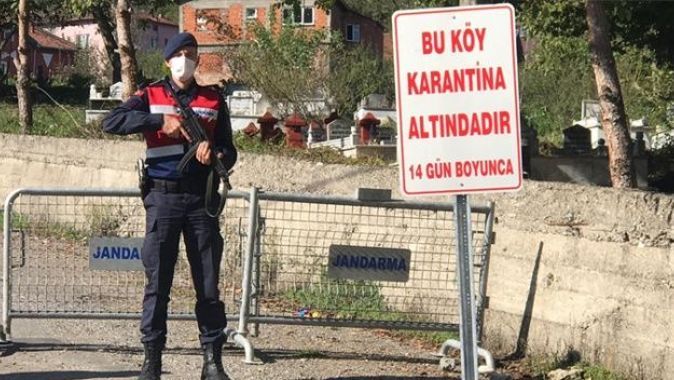 Zonguldak&#039;ta bir köy karantinaya alındı