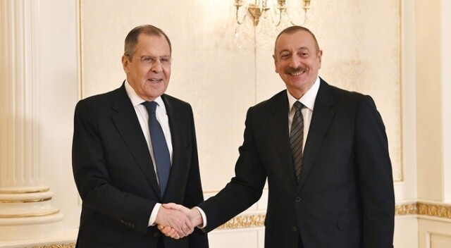 Azerbaycan Cumhurbaşkanı Aliyev, Rusya Dışişleri Bakanı Lavrov&#039;u kabul etti