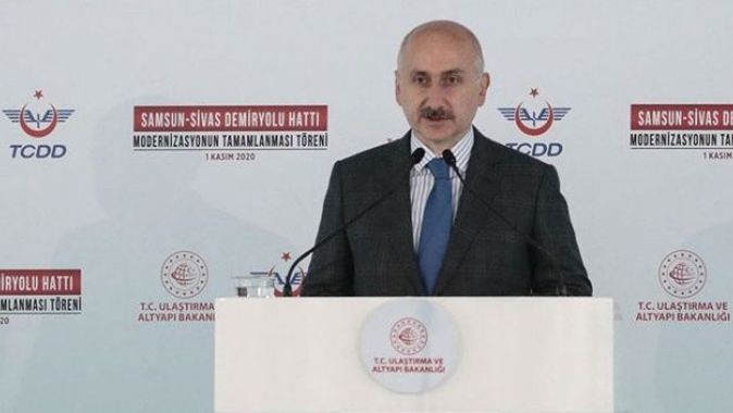 Bakan Karaismailoğlu: Samsun-Sivas Demir Yolu Hattının modernizasyonla kapasitesi iki katına çıktı