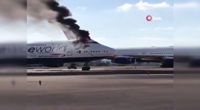 İspanya’da yolcu uçağı alev aldı