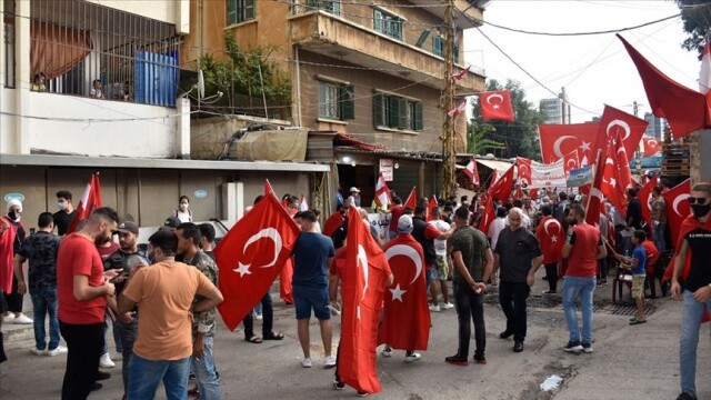 Lübnan&#039;da Türkiye&#039;ye destek gösterisi düzenlendi