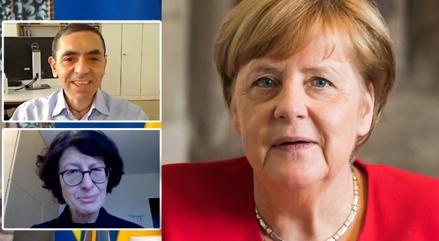 Almanya Başbakanı Merkel, Prof. Dr. Uğur Şahin ve Özlem Türeci ile gurur duyduklarını söyledi
