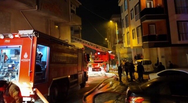 İstanbul Sancaktepe&#039;de korkutan iş yeri yangını