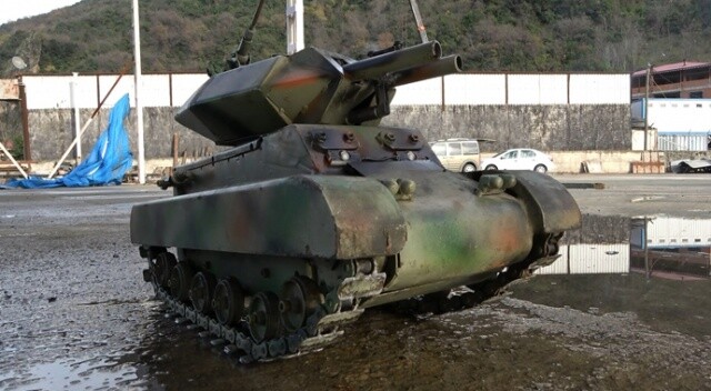 Karadenizli bunu da yaptı: Hurda parçalarından mini tank