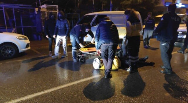 Bursa’da meydana gelen kazada kurye yaralandı