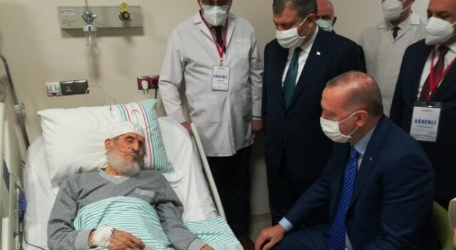 Cumhurbaşkanı Erdoğan&#039;dan Fethi Sekin’in babası ile kanaat önderi Nazırlı’ya hastanede ziyaret