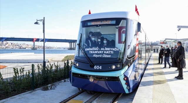 Eminönü-Alibeyköy Tramvay Hattı&#039;nın ilk kısmı açıldı