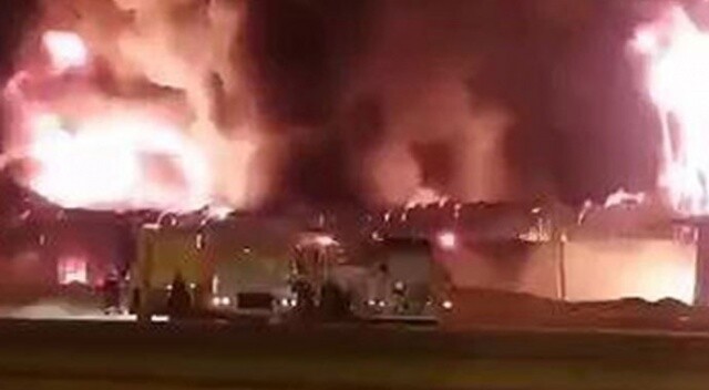 Humus&#039;ta Esad rejiminin petrol rafinerisinde patlama