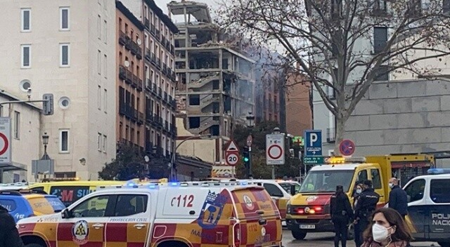 Madrid&#039;de bir binada şiddetli patlama meydana geldi