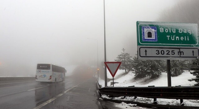 Bolu Dağı&#039;nda kar, tipi ve sis etkili oluyor