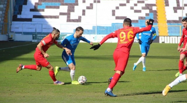 Erzurumspor ile Kayserispor 1-1 berabere kaldı