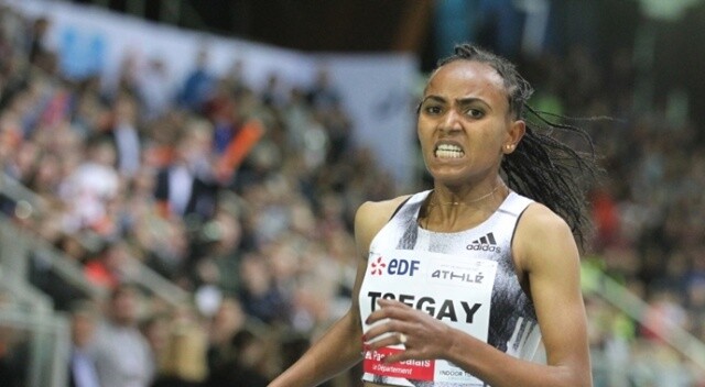 Etiyopyalı Tsegay, kadınlar 1500 metrede dünya salon rekorunu kırdı