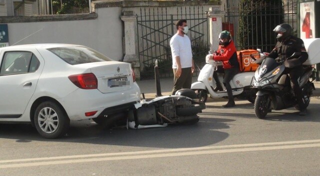 Sarıyer’de feci kaza: Motosikletli otomobilin altına girdi