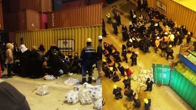 6 gündür konteyner içinde bulunan göçmenler havasızlıktan ölmek üzereyken bulundu