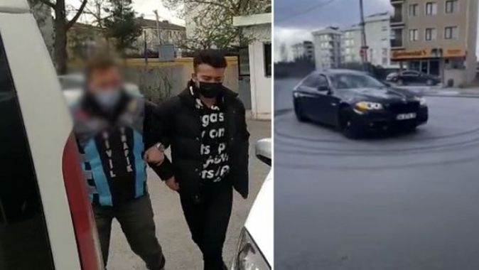 Drift görüntülerini sosyal medyadan paylaşan sürücü yakalandı