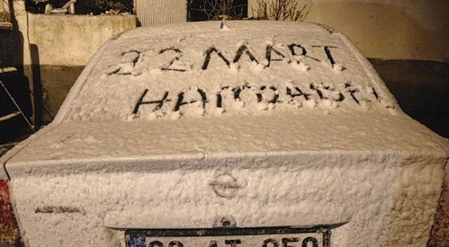 Edirne&#039;ye kar yağdı