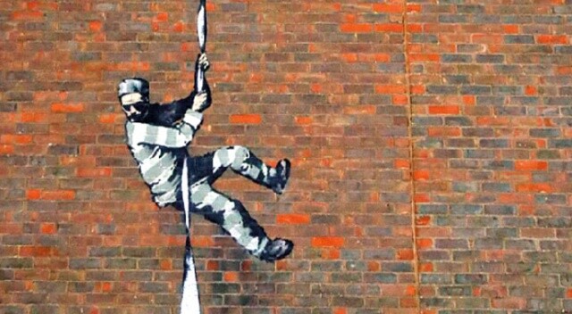 Hapishane duvarındaki Banksy mi?